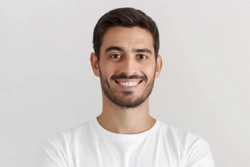 A smiling patient